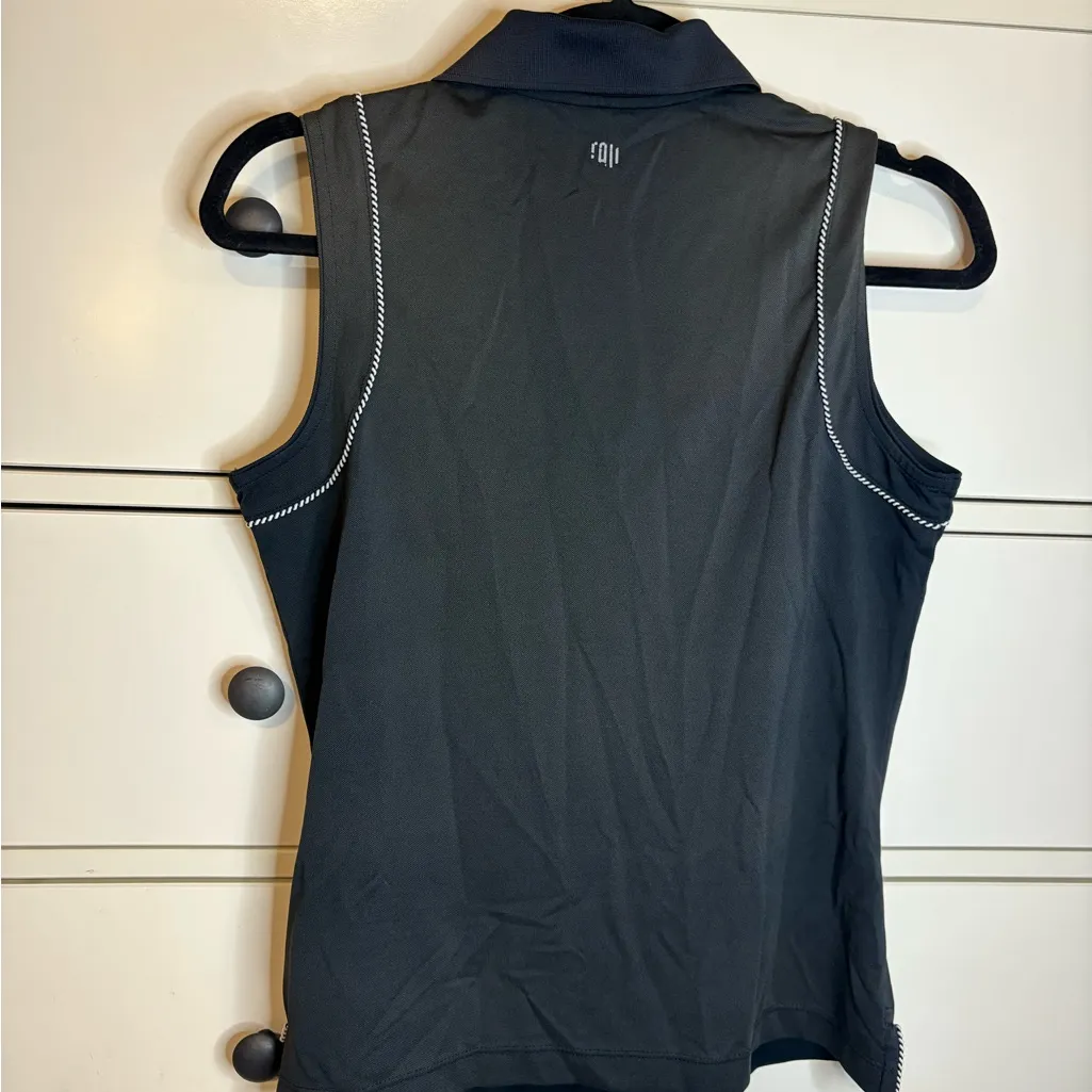 TAIL Activewear Black Sleeveless Golf Tennis polo tank top - Image 2