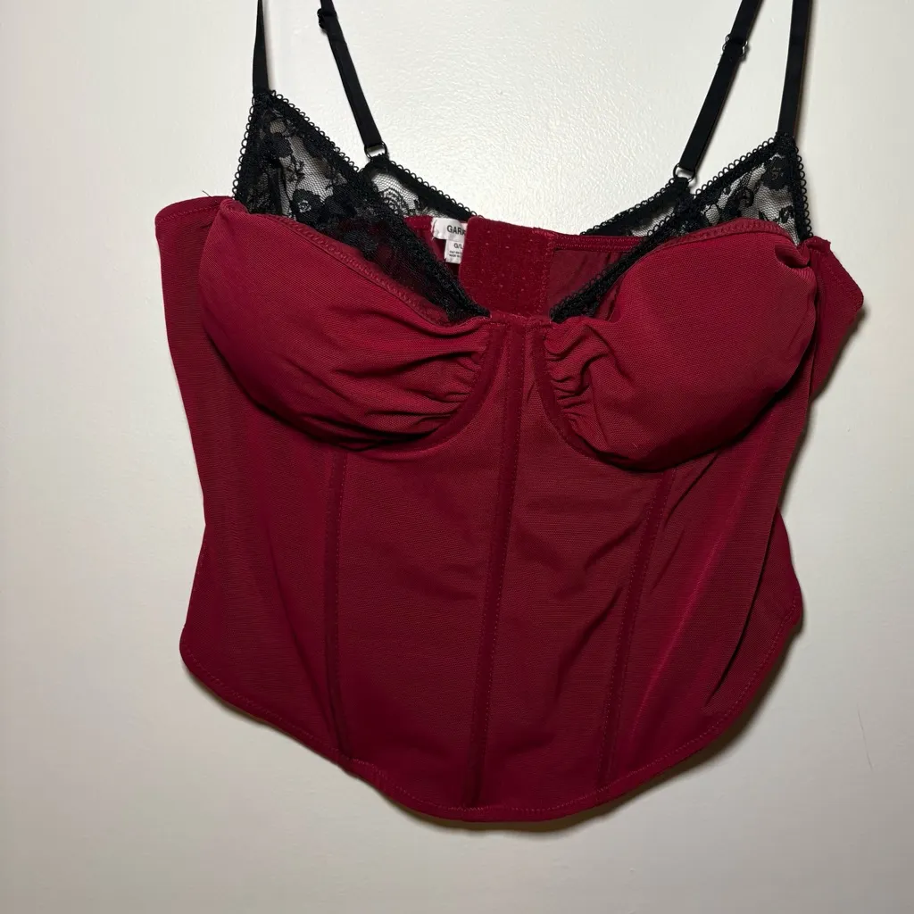 Garage NWT Sabrina Peek-A-Boo Bustier Top Large Lace Corset Sexy - Image 4