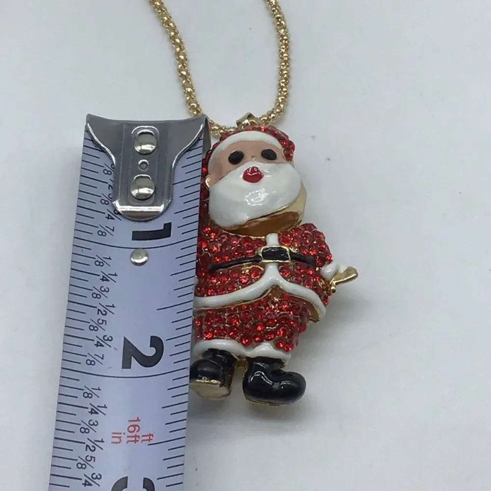 NEW red crystal Santa Claus fashion necklace - Image 8