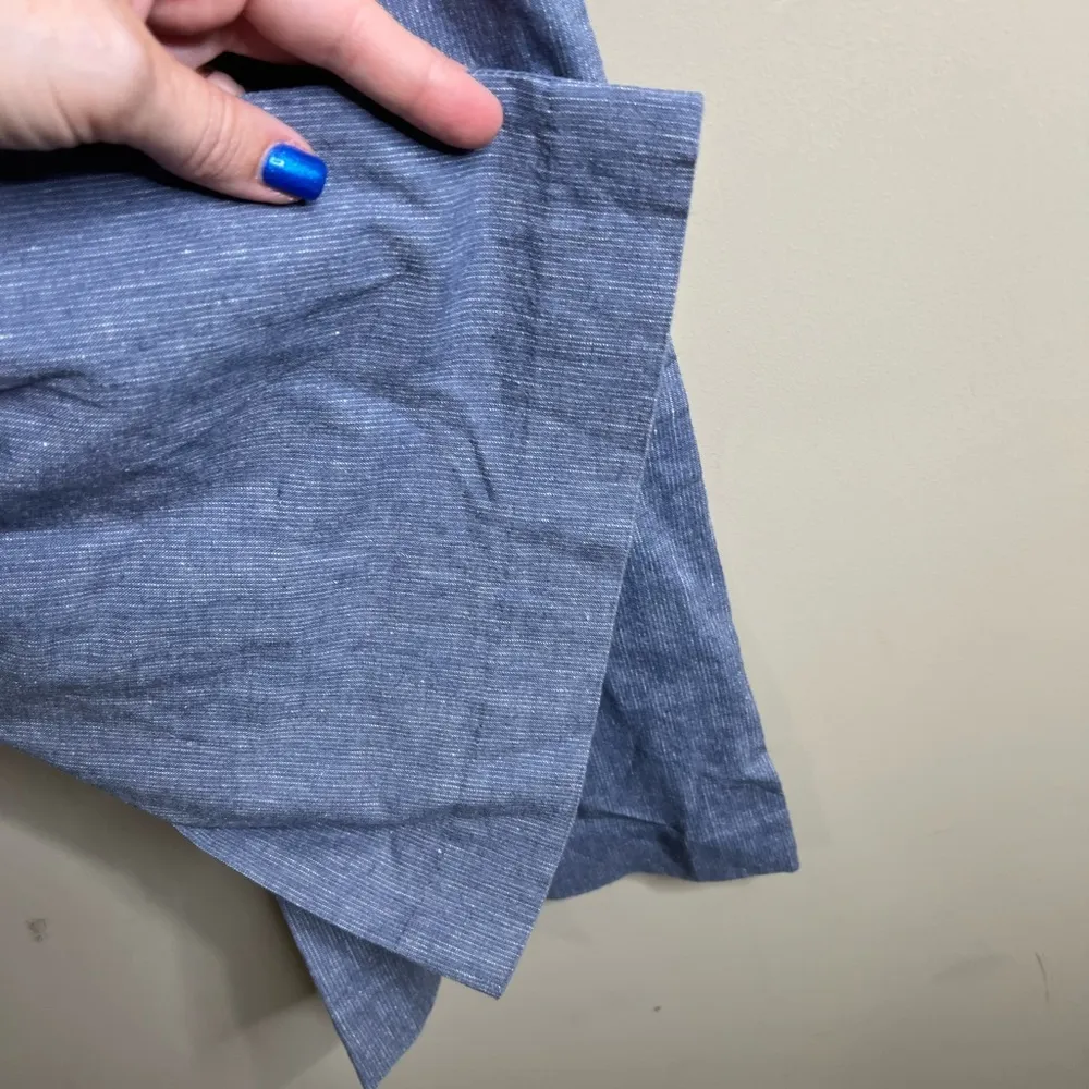 Banana republic size 12 wide leg pant Martin fit blue tweed - Image 12