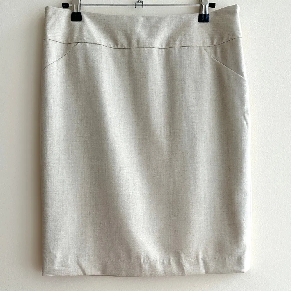 Amanda & Chelsea Pencil Skirt, Contemporary Fit Stretch Skirt, Stone, Size 4 NWT - Image 2