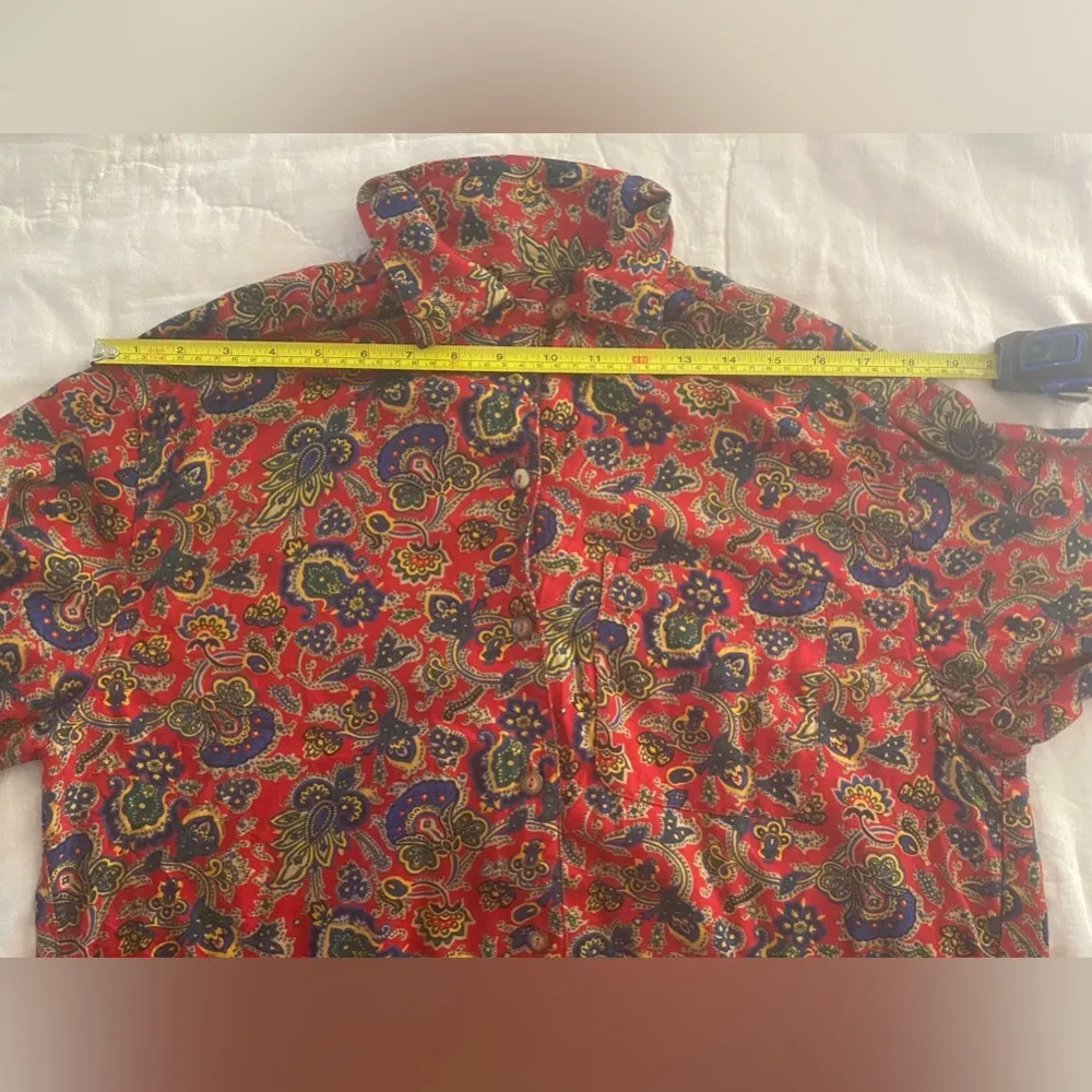 Liz Sport Women’s Size S Paisley Multicolor Button drown Long Sleeve Shirt - Image 11