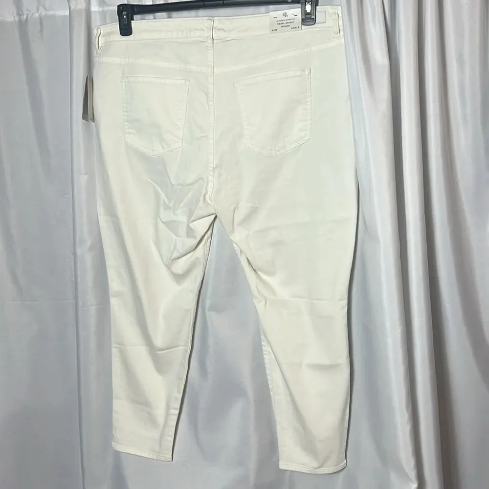 Lauren Ralph Lauren White Ankle Regal Skinny Ultimate Stretch Jeans Plus Size22W Size 22W - Image 8