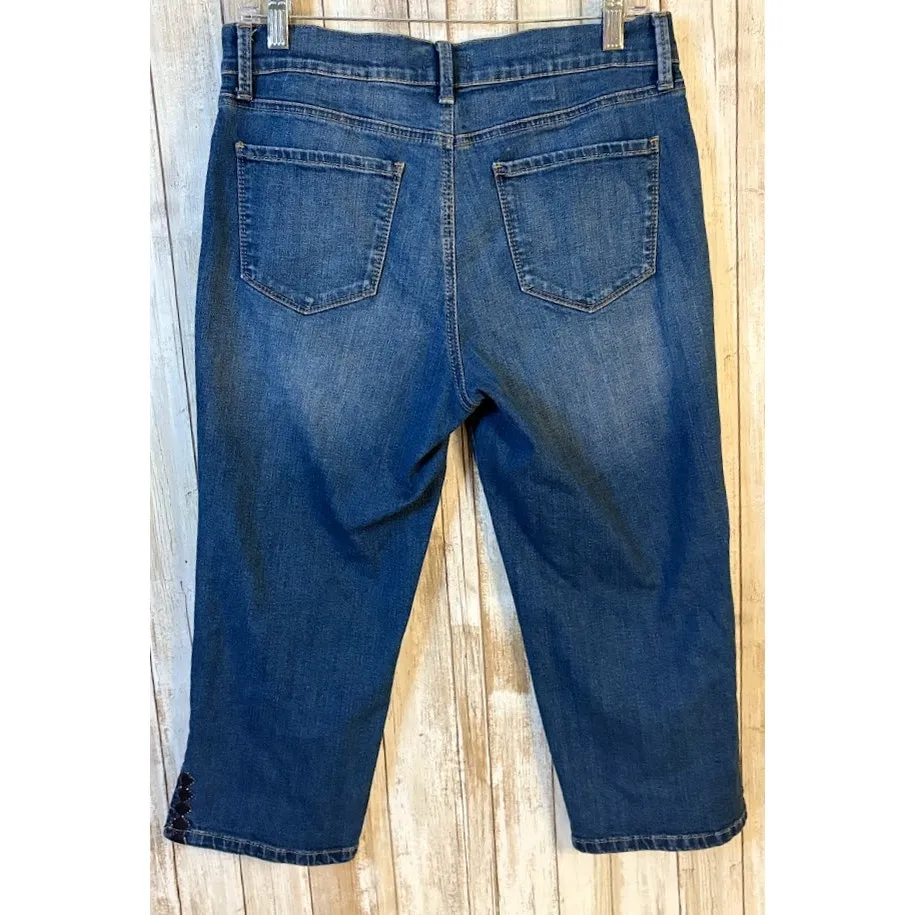 NYDJ Blue Crop Jeans Lift Tuck Technology Size 8 - Image 7