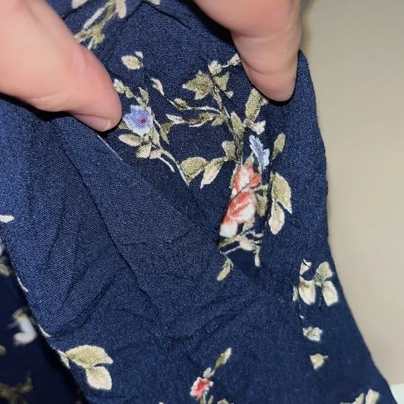 Women’s Band of Gypsies Navy blue floral mini dress picnic summer boho indie - Image 5