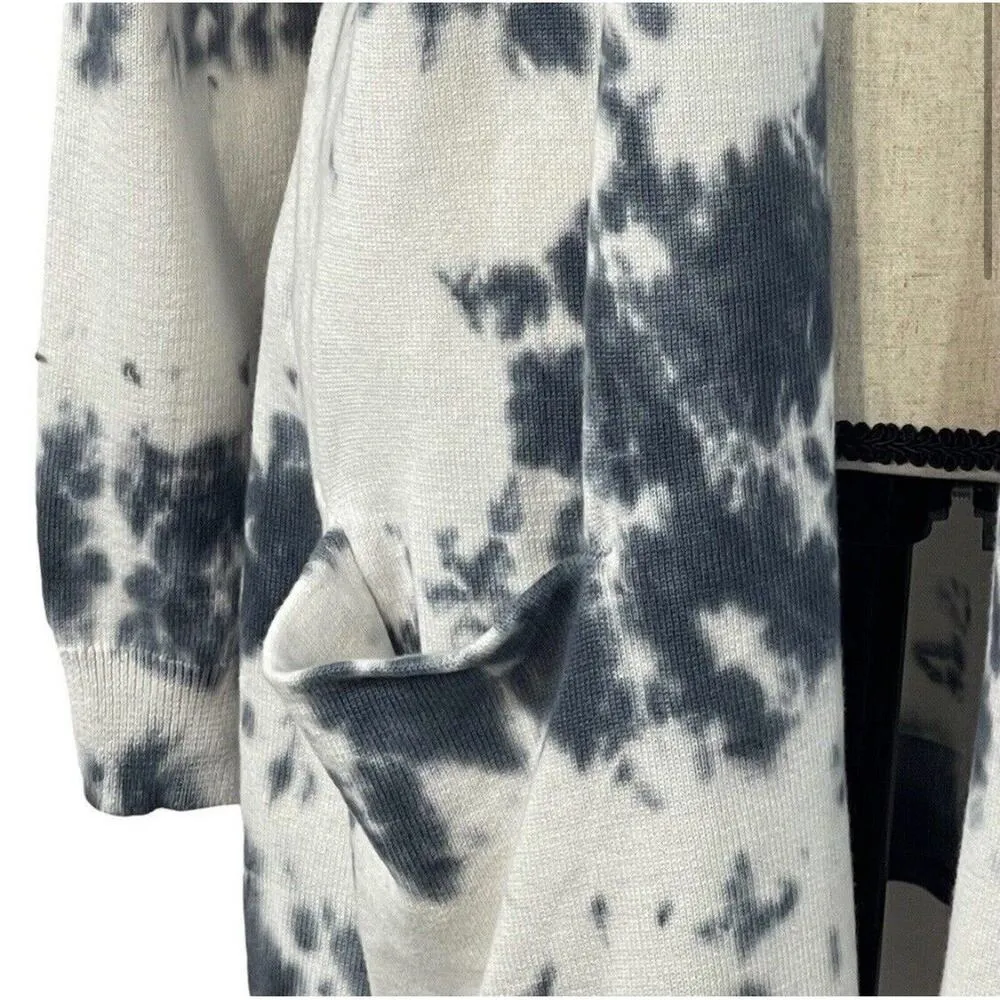 Style & Co 0X-Large Long Cardigan Open Front Long Sleeve Pocket Stretch Tie-Dye - Image 2