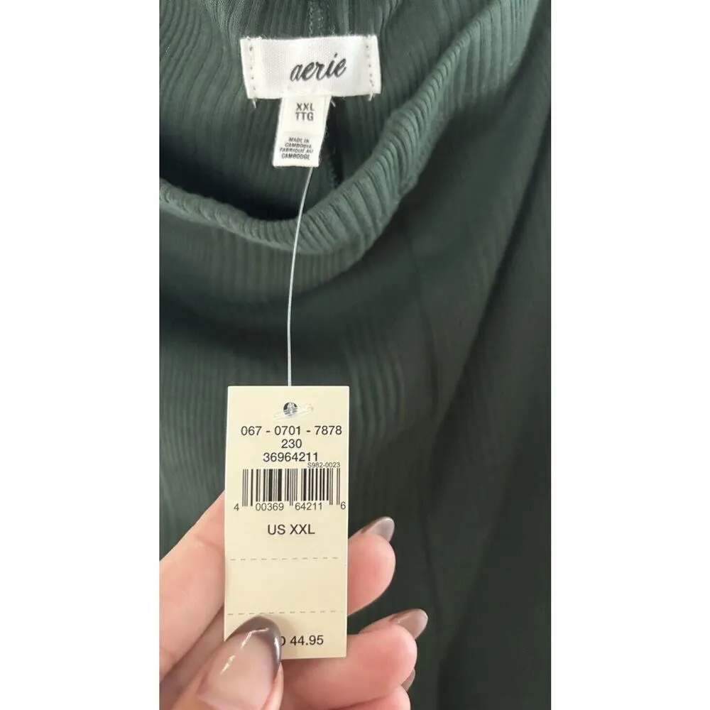 NWT American EAGLE Women Juniors‎ Pants Bottom Forest Green - Image 2