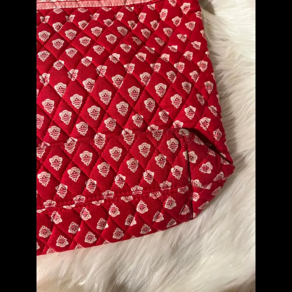 Vera Bradley Chic Red Quilted Tote Bag - Image 9