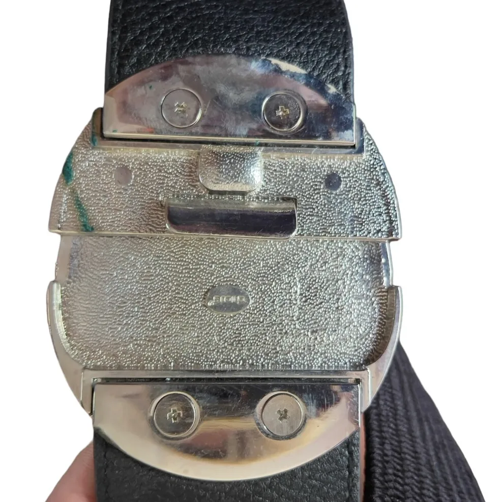 Vintage Black Elastic Belt‎ - Image 3