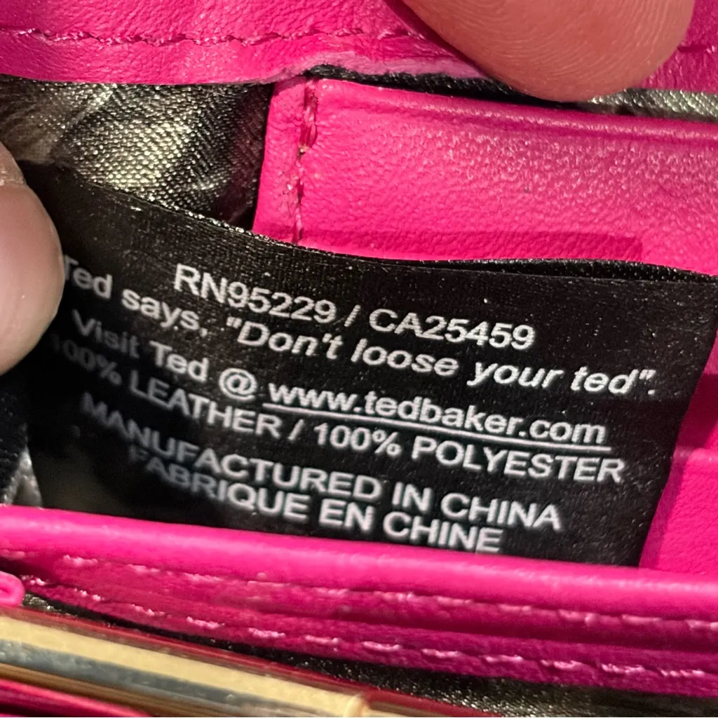 Ted Baker Black Leather Bobble Wallet - Image 8