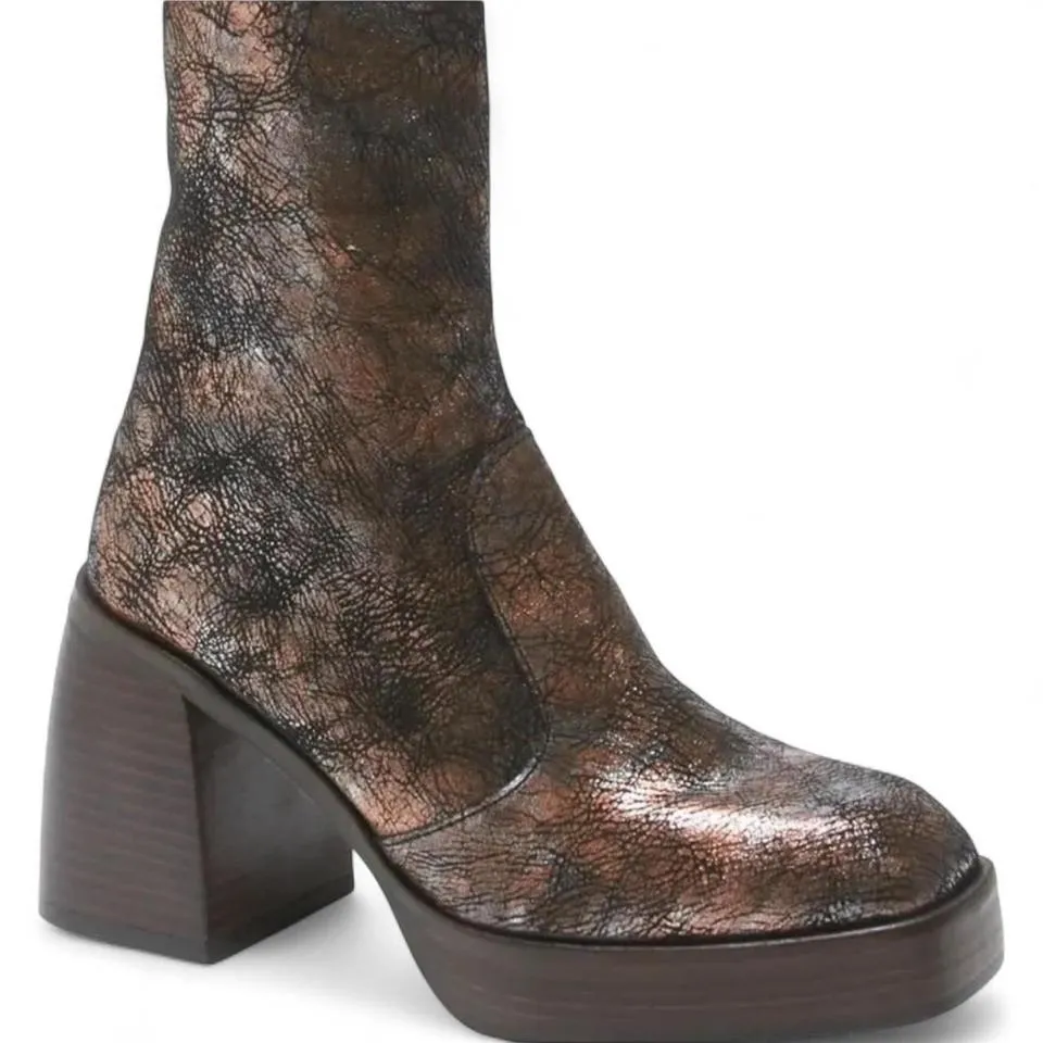 Free People Metallic Platform Boots‎ - Image 7