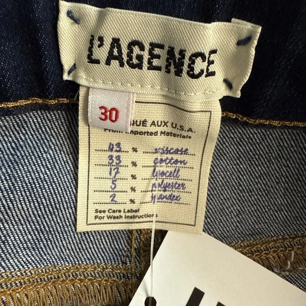 L’AGENCE Margot High Rise Skinny Jeans Size 30 Baltic Wash Stretch USA - Image 9
