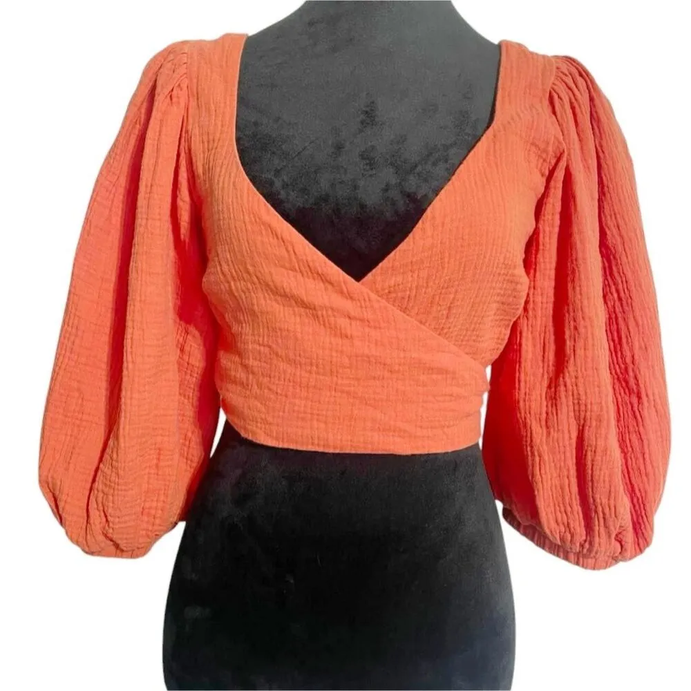 NEW Jonathan Simkhai Size Small Mila Gauze Puff - Image 2