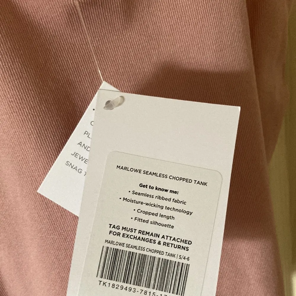 NEW FABLETICS Marlowe Crop Ribbed Tank Top Pale Pink Activewear Size Small NWT - Image 12