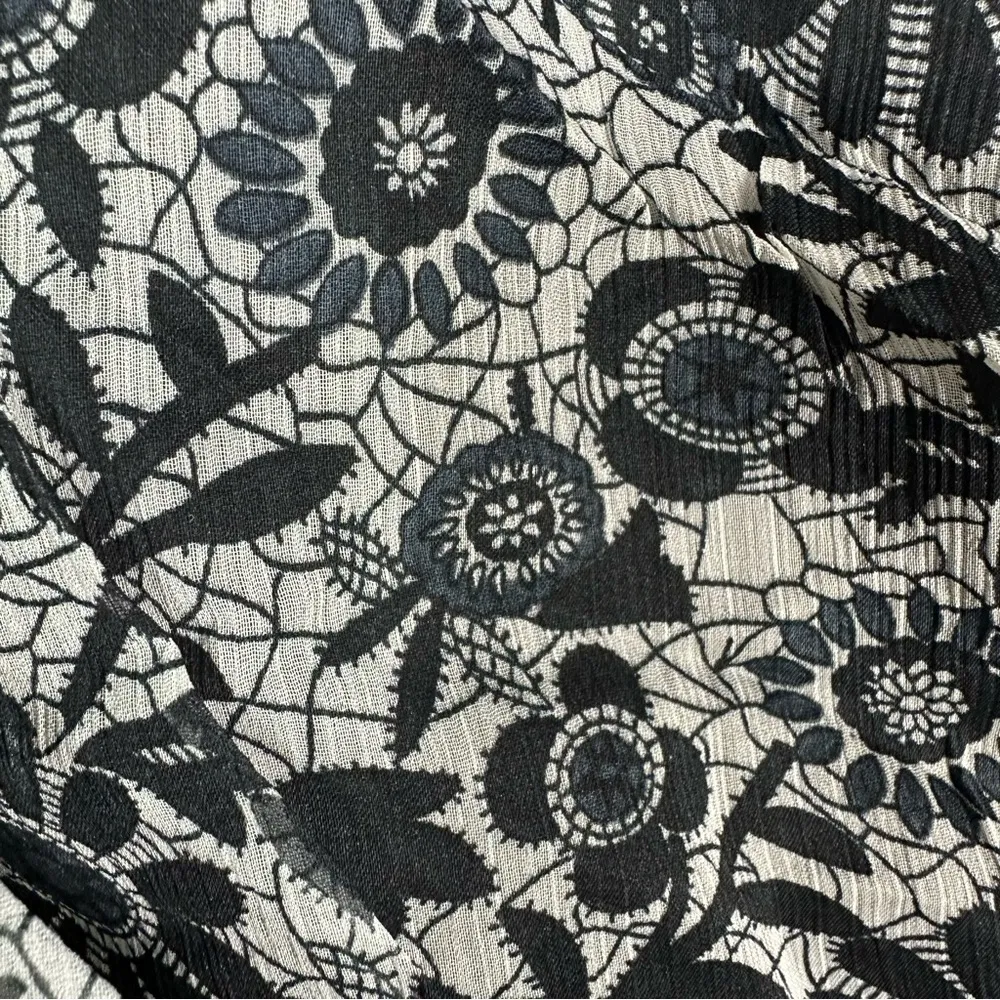 Walter Baker Pillar Black Floral Sheer Mini Dress Size 4 Black Daisy - Image 8