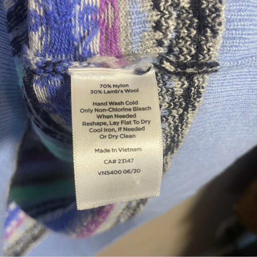 Talbots Fair Isle lambs wool blend sweater colorful pattern - Image 8