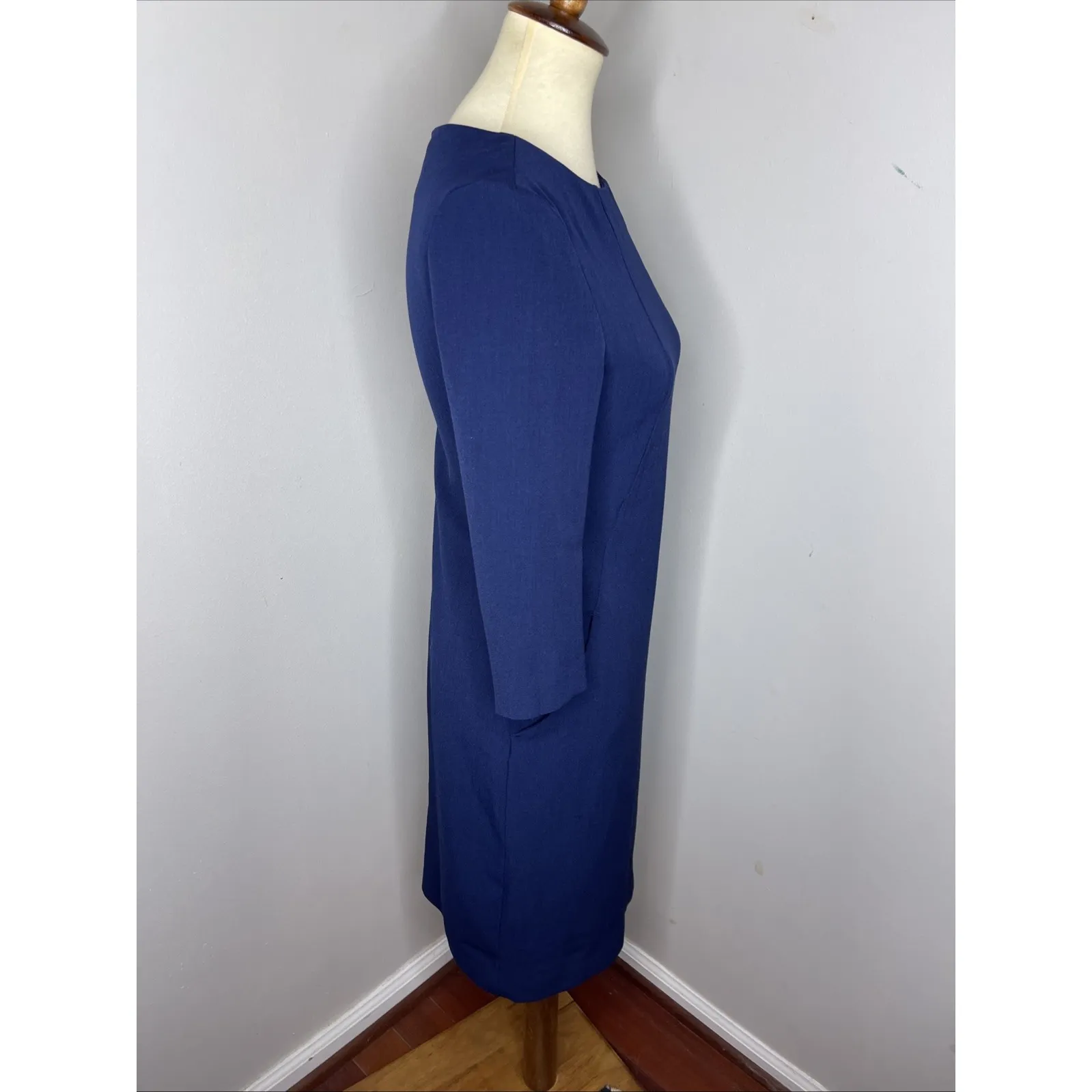 MM Lafleur Navy Blue The Etsuko Dress 3/4 Sleeve Sz 2 - Image 5