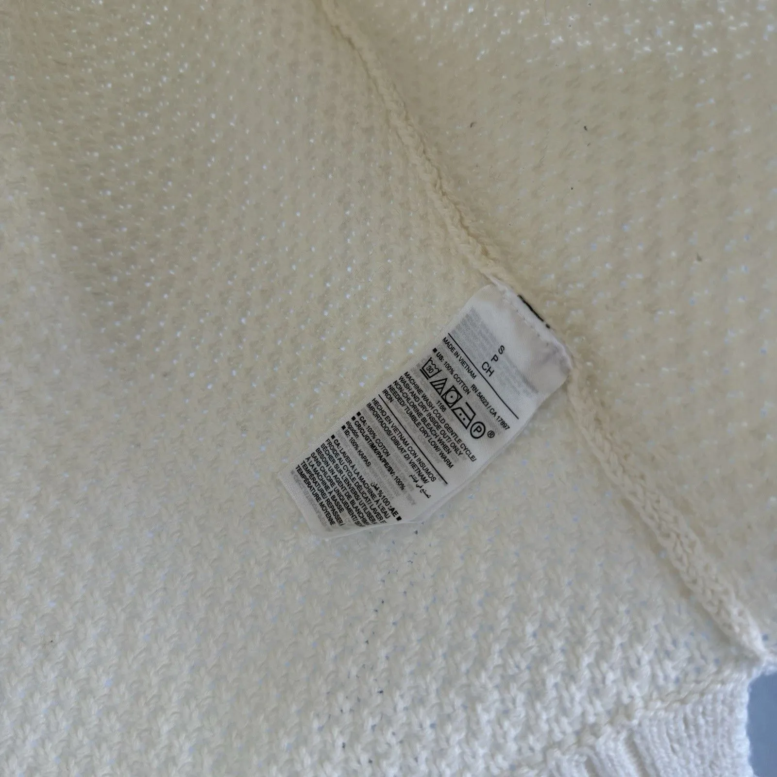 Old Navy  Cream Crewneck Knit Sweater Size Small Oversized Fall Classic - Image 7