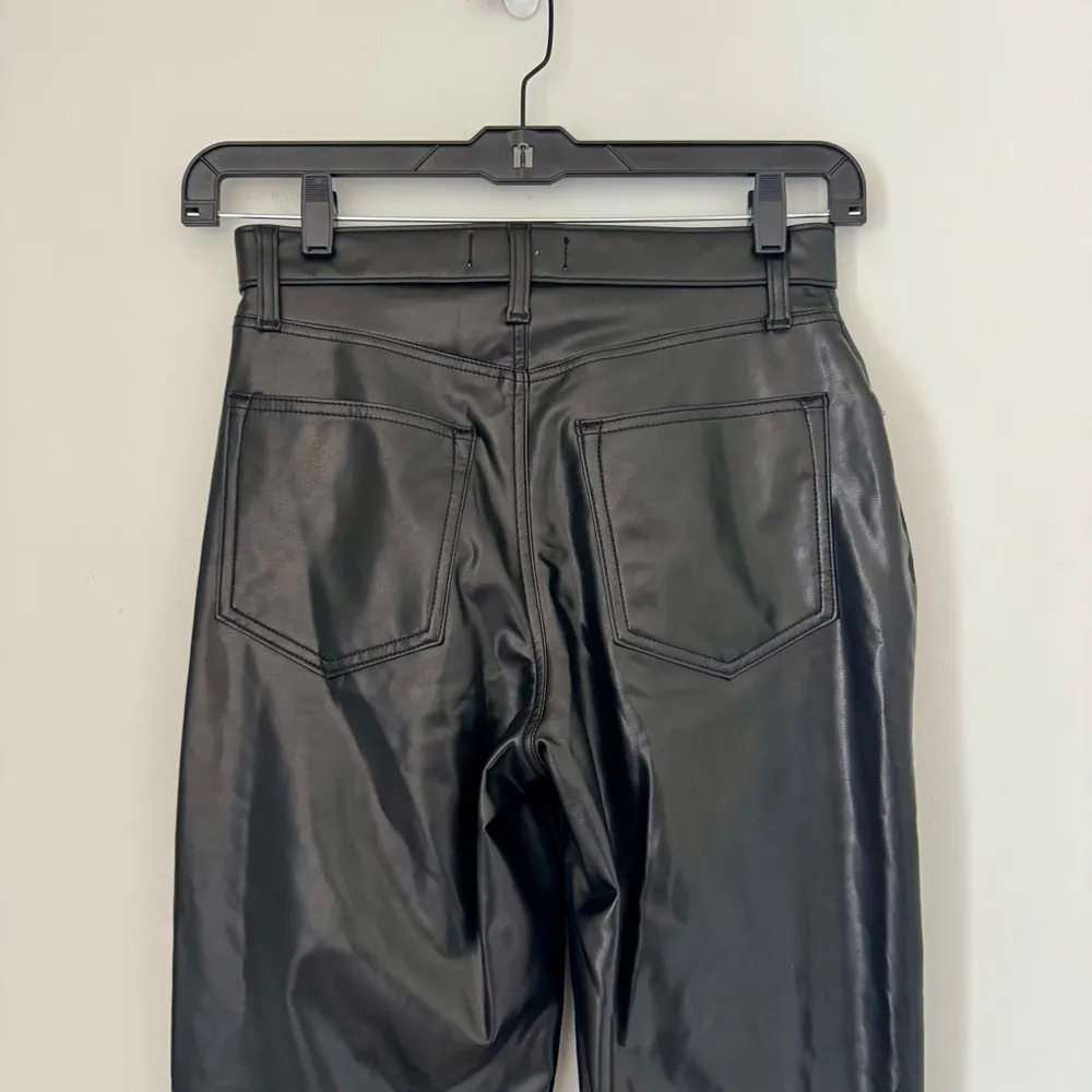 Abercrombie & Fitch Mixed Fabric Ultra High Rise Ankle Straight Jean - Image 8