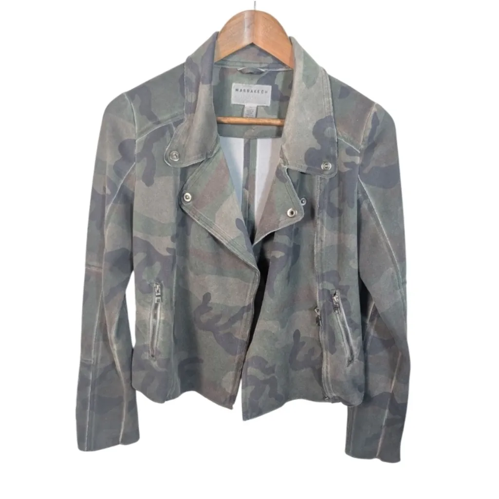 Anthropologie - Marrakech Camo Sueded Moto Jacket XS - Image 7