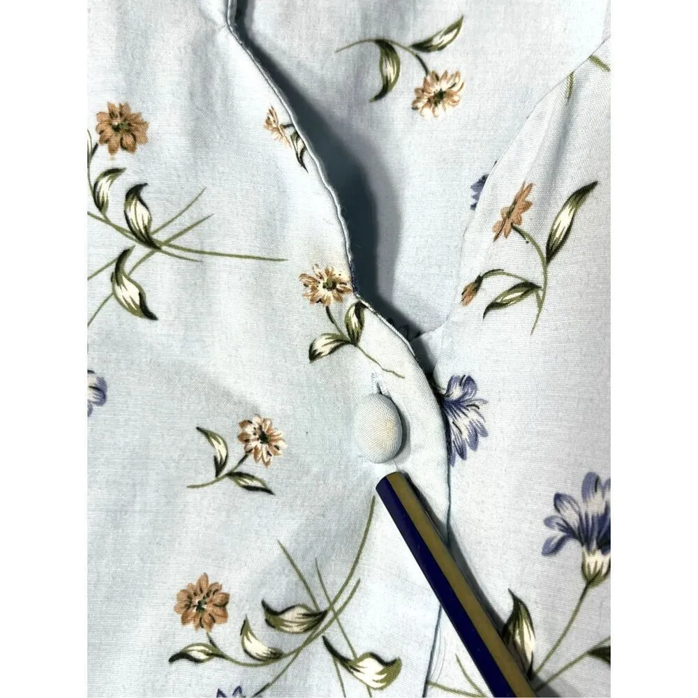 Vintage 80s E.D. Michaels by Melanie Drucker Blue Floral Maxi Dress Size 12‎ - Image 4