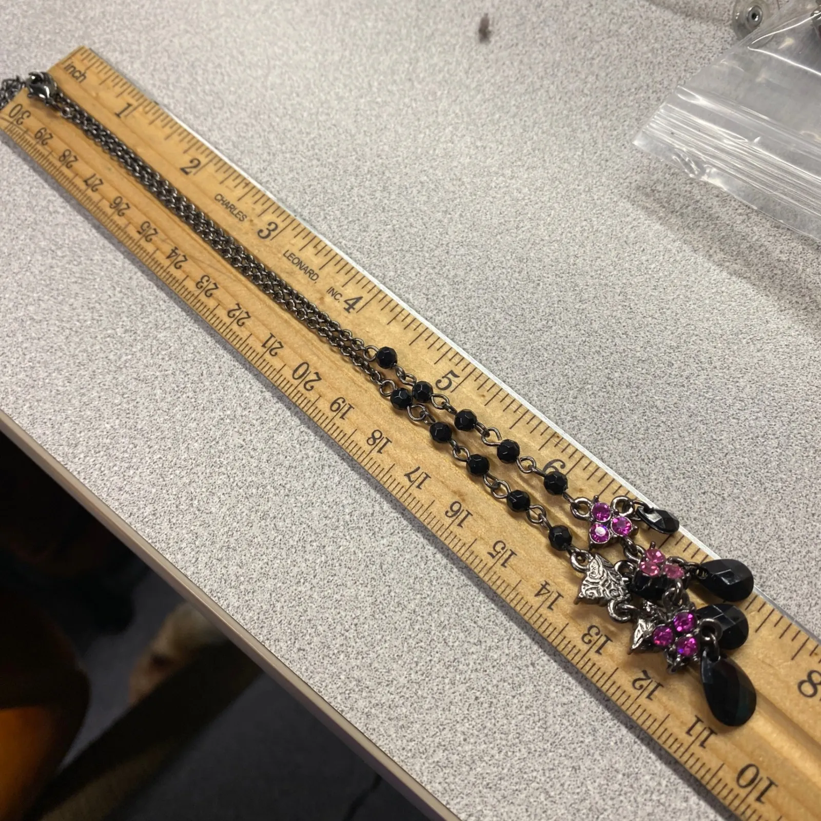 1928 Collection Gothic Black Crystal Dangle Necklace Witchycore Dark Romance - Image 7