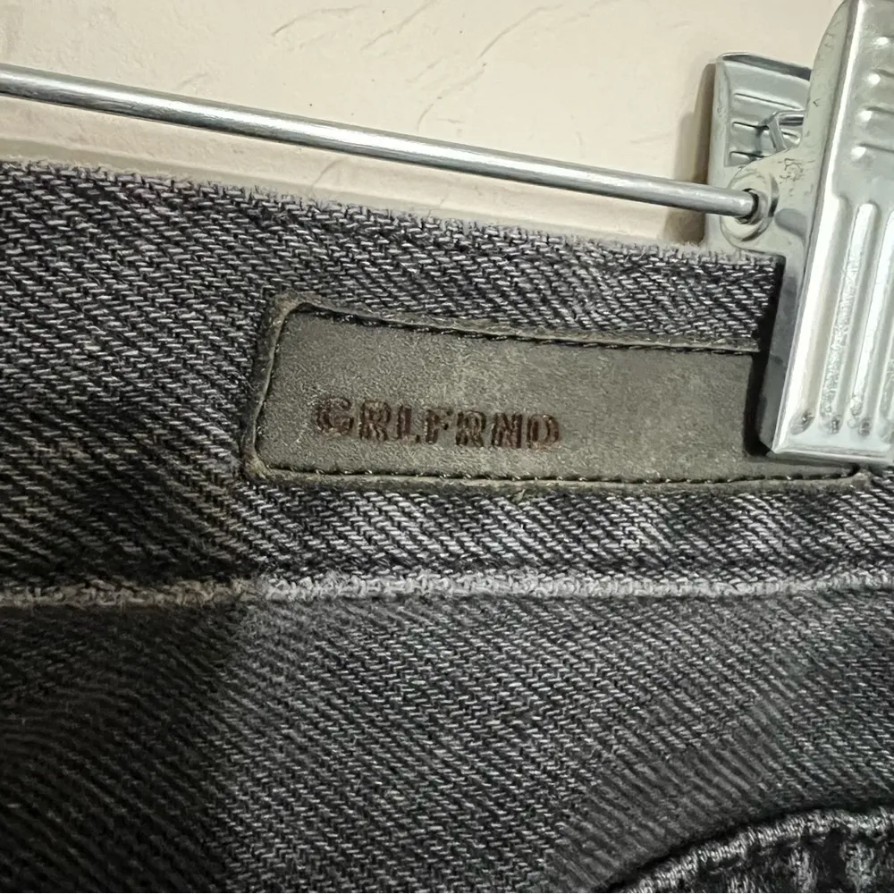 GRLFRND Karolina Hot Stuff Black Button Fly‎ High Rise Straight Crop Denim Jeans - Image 13