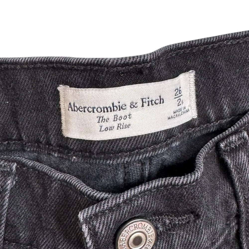 Abercrombie & Fitch Low Rise Boot Cut Jeans in black 26/2S - Image 4