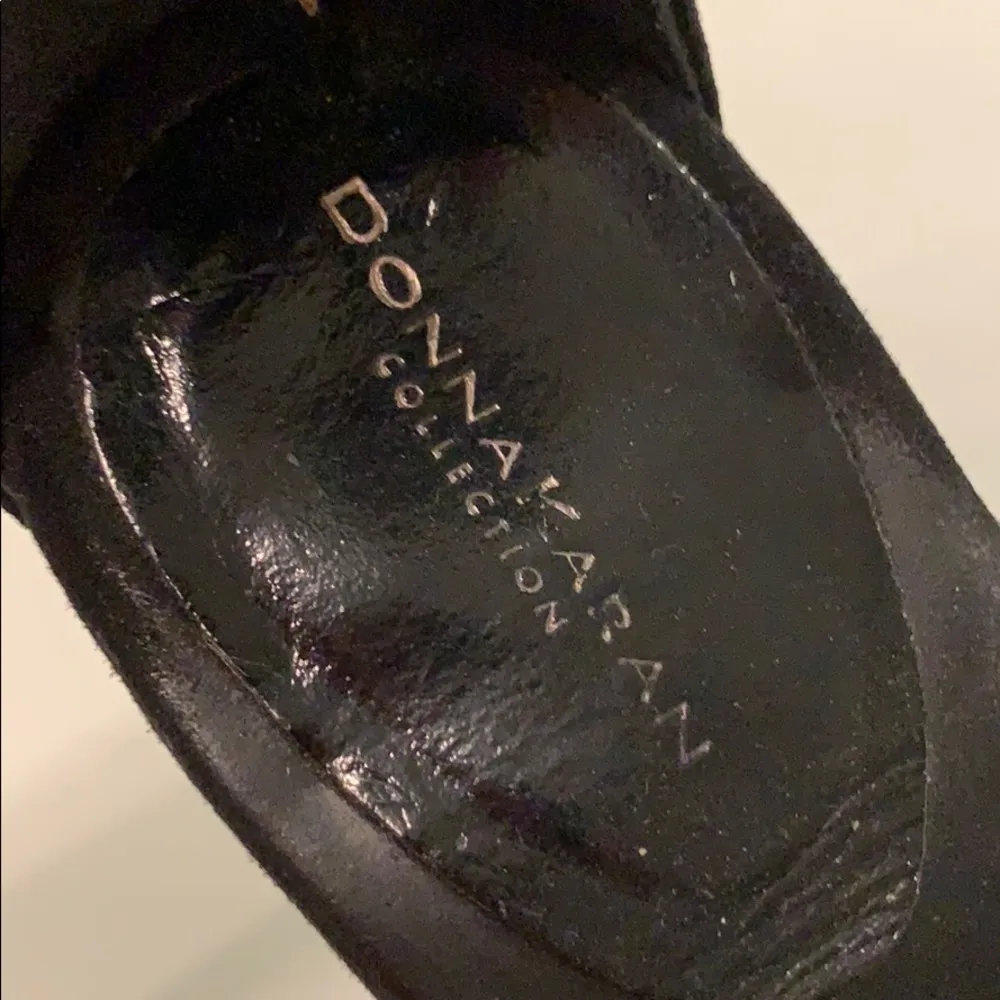 Donna Karan Collection Black Suede Heels - Image 5