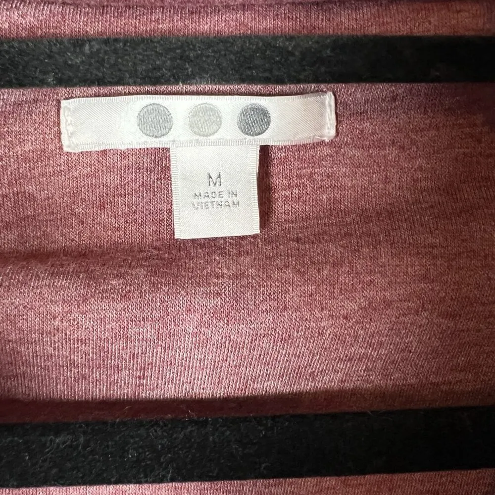 THREE‎ DOTS Jacket Sweatshirt Red Full Zip Quilted Pockets Women’s Size Medium - Image 6