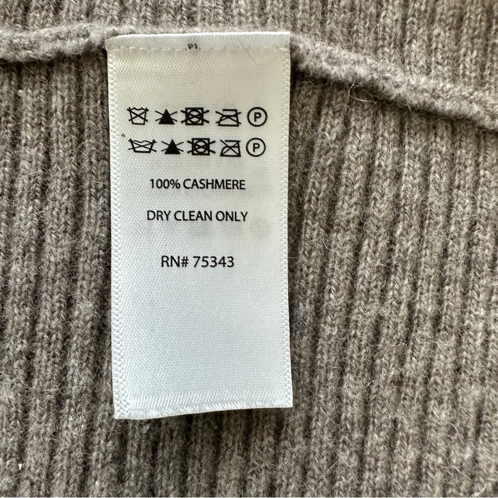 ST. Tropez West 2ply cashmere Gray Hooded cardigan Sweater M - Image 4