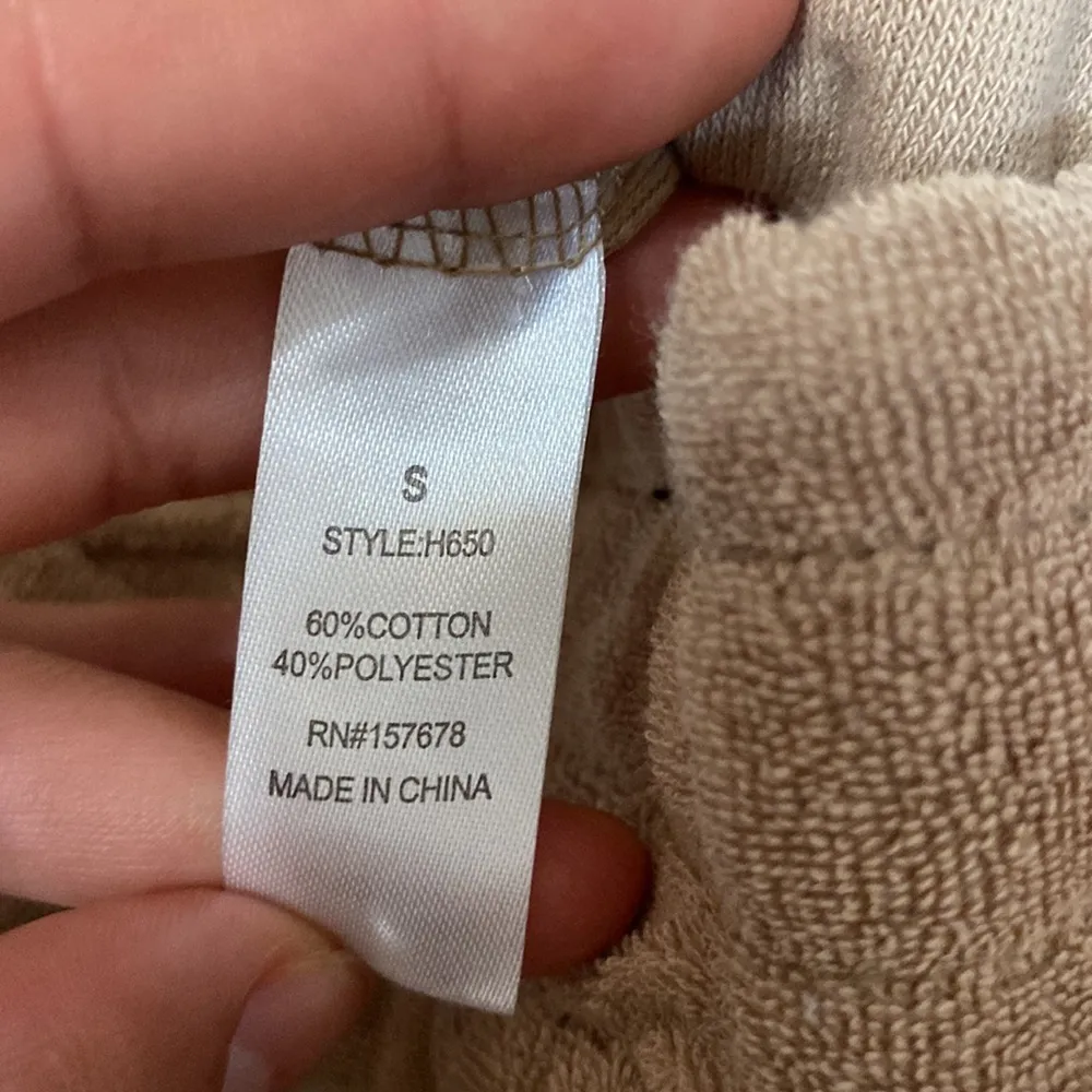 Reflex Tan Terry Cloth High Rise Shorts Size S - Image 3