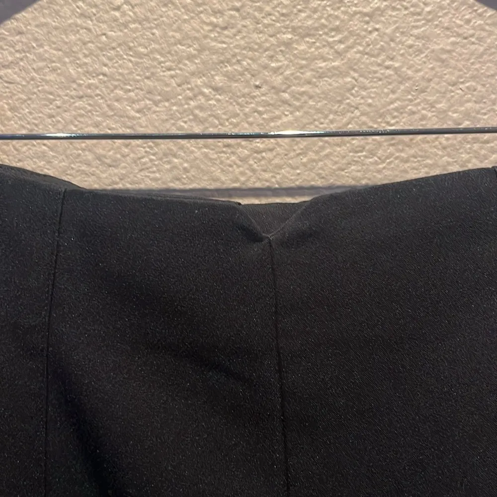 ZARA  Women’s Cropped Trousers Slacks Pants Size Large NotchBack Black - Image 6