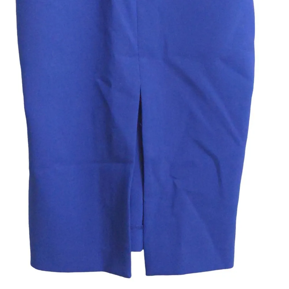 Likely Brooklyn Midi Dress Blue Stretch V Neck Sleeveless Slit Party 00 New - Image 3