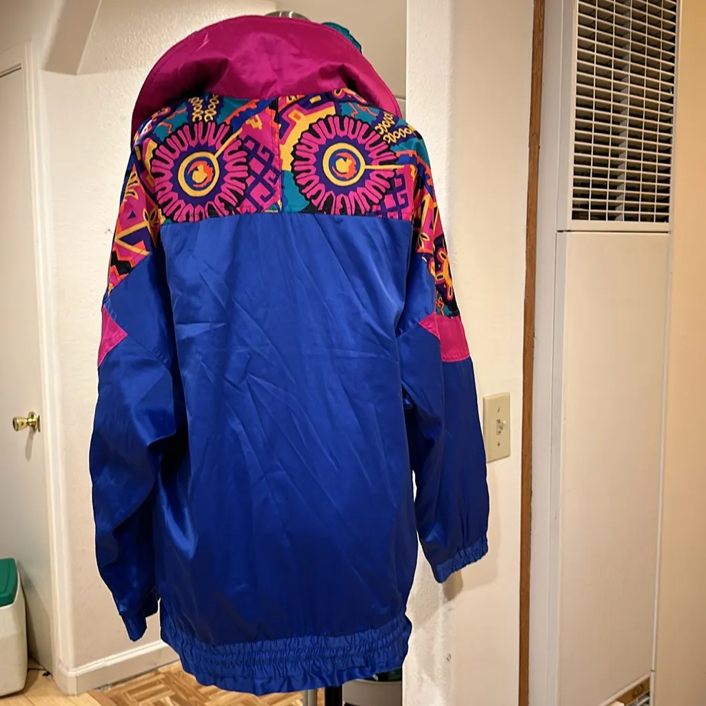 Vintage 80s/90s windbreaker Blue Size 8 - Image 5