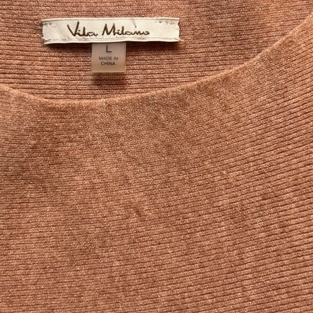 Vilo Milano Women Sweater Delicate Jewel Detail Size Large L Sheer - Image 3