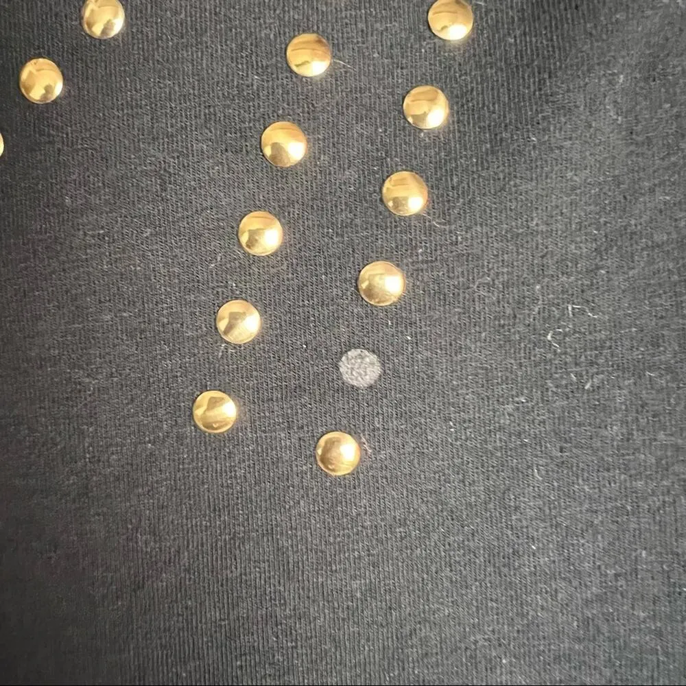 Nicki Minaj Women's Embellised Black and Gold Cropped Tank Sz XS - Image 10