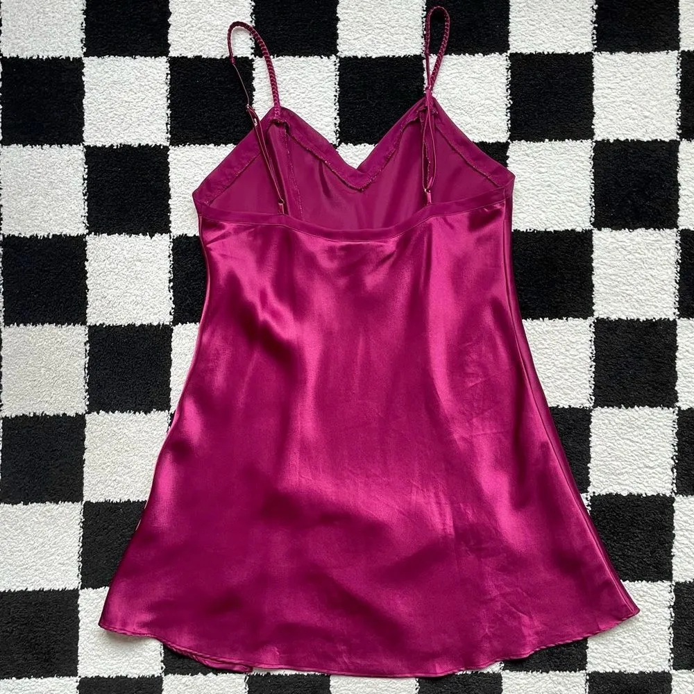 80s Victoria’s Secret Plum Satin Slip - Image 3