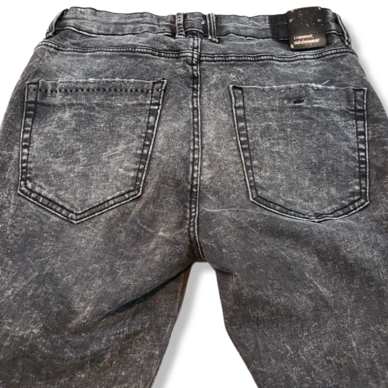 Zara Jeans Size 2 Trafaluc Denim Wear Skinny Distressed Destroyed Stonewashed Stretch - Image 4