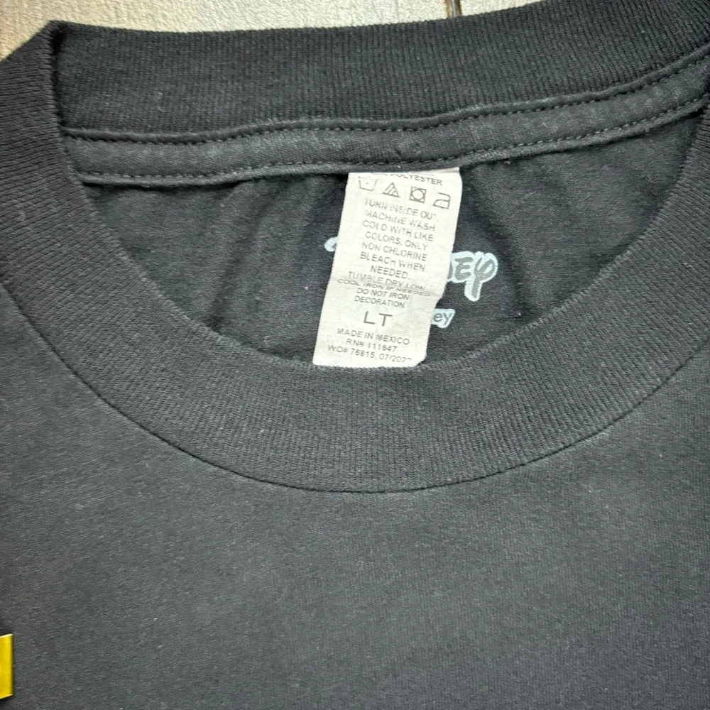 Disney Minnie Mouse Leopard Print Bow T-shirt in Black Size Large Cotton Blend - Image 9