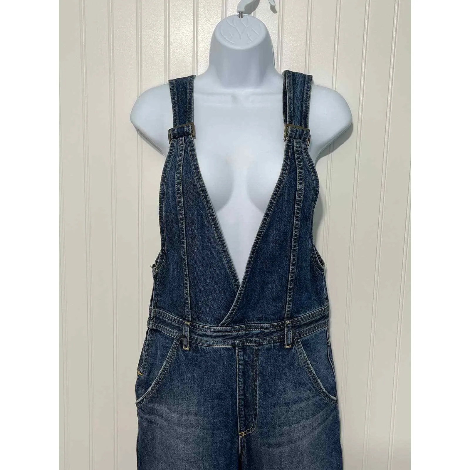 AG Adriano Goldschmied The Mable Vintage Denim Overalls Jumpsuit‎ Women's Small - Image 8