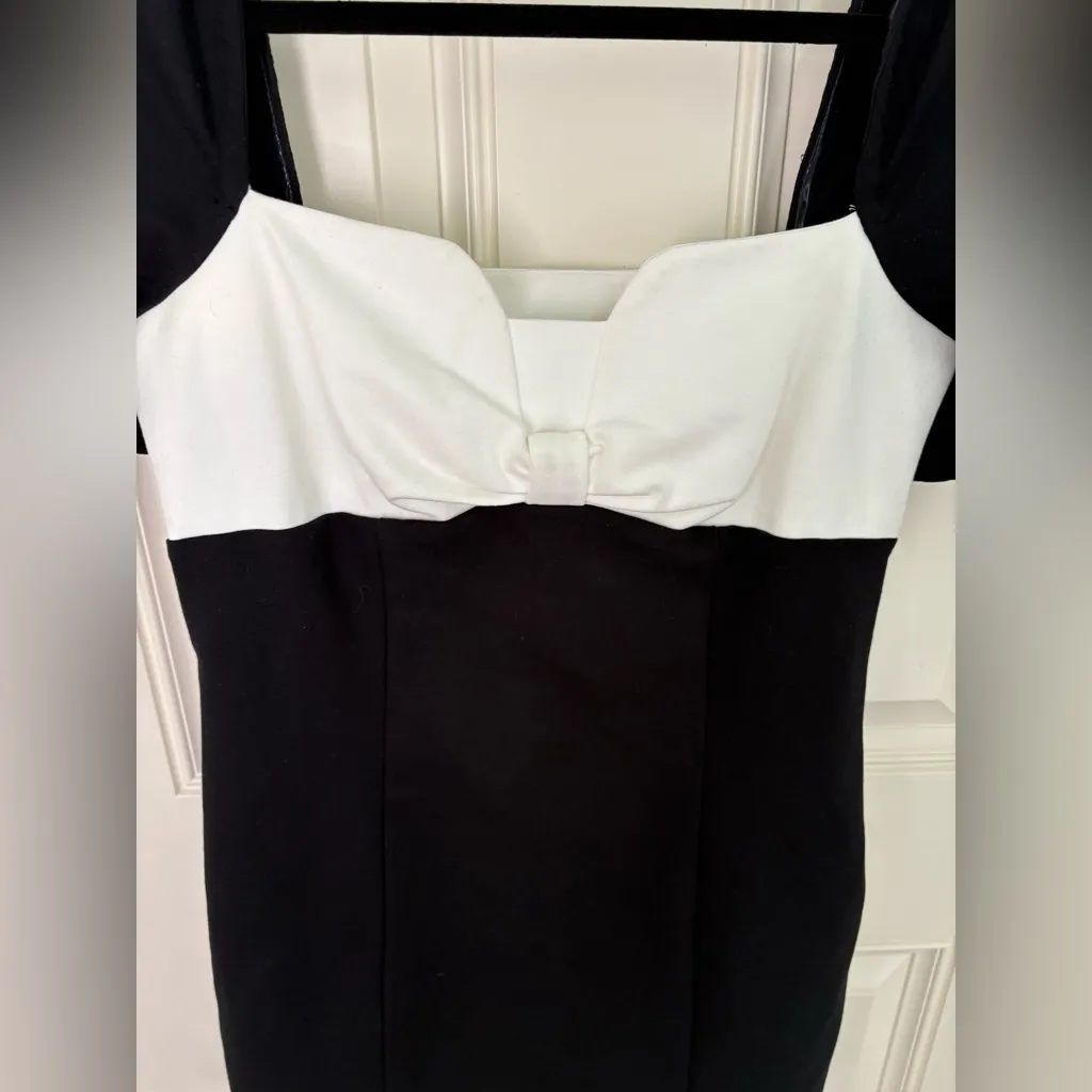 Anthropologie Maeve Bow-Front Shift Mini Dress Size Medium - Image 3