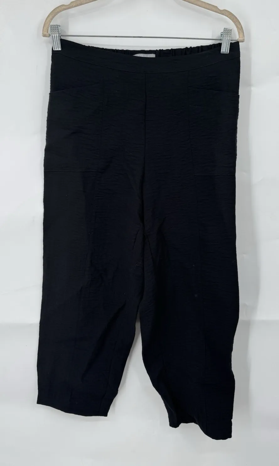 Habitat Straight Leg Pant Women Small Black Minimalist Basic Classic Pull On - Image 1