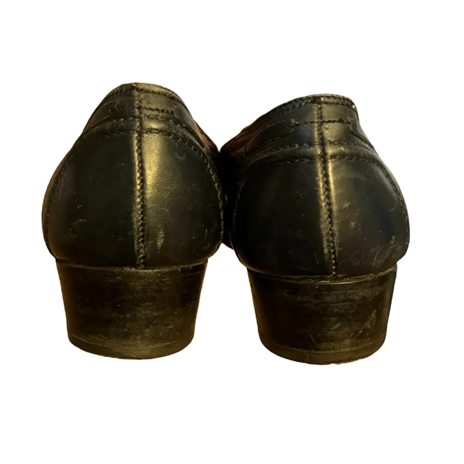 Vintage Brooks Brothers preppy loafer oxford Black Flat Slip on Shoes size 8.5 - Image 13