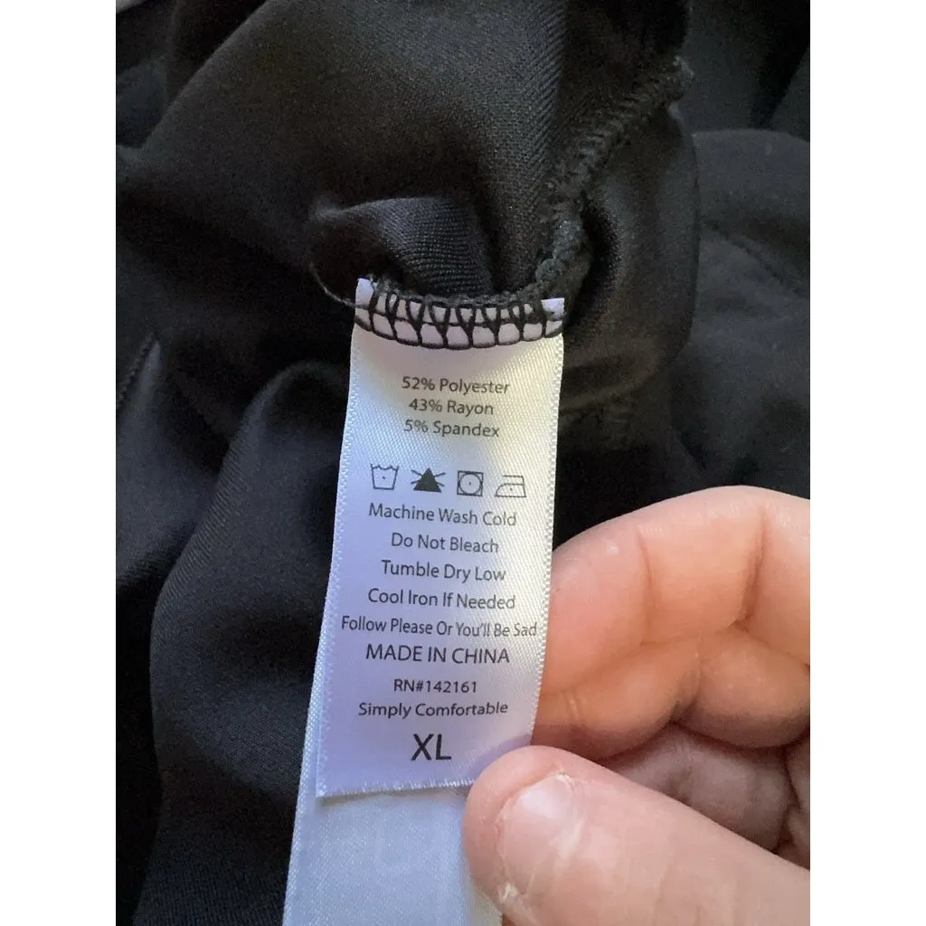 LulaRoe Women Cowl Neck Sweater Size XL Black Stretch Loungewear Travel Teacher - Image 10