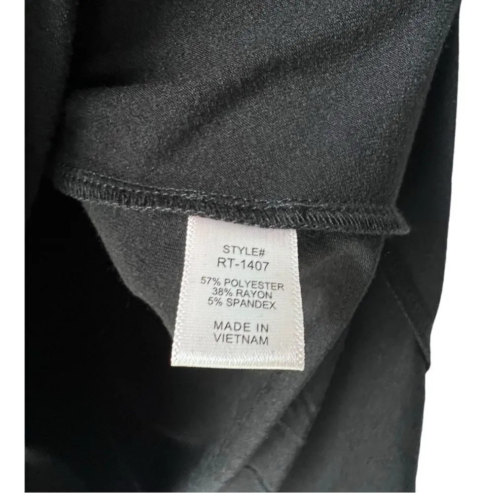 Women’s Sheila Rosebutton detail long sleeve casual blouse tunic black size S. - Image 5