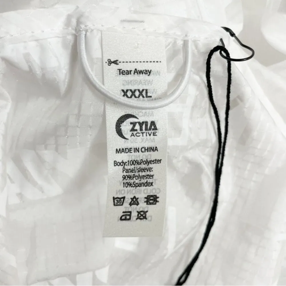 NWT Zyia Active White Sheer Breeze Hooded Jacket Windbreaker Women’s Size XXXL - Image 12
