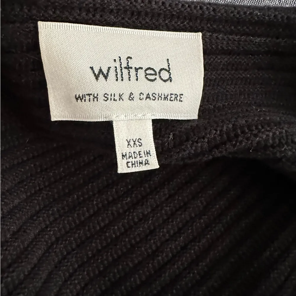 Wilfred Campanule Ribbed Silk Cashmere Blend Sweater Dress Black NWOT XXS - Image 13