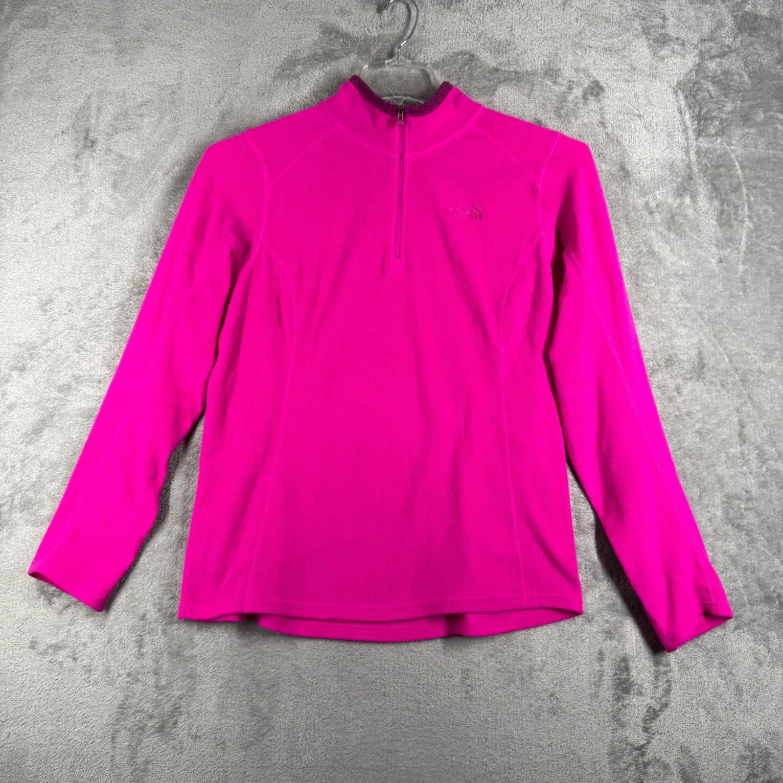 The North‎ Face Fleece Pullover Women M Pink 1/4 Zip Outdoor Hiking Athleisure - Image 2