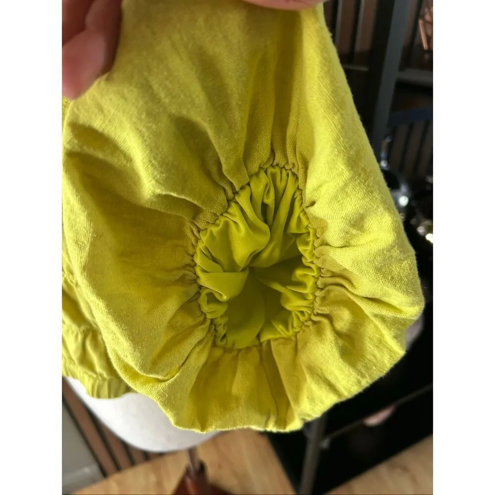 Marc New York andrew Mark size medium yellow pirate shirt short cut off - Image 3